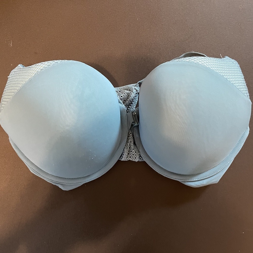Victoria's Secret Bra Navy Blue 34DD Smooth Cup T-shirt Push Up Blue Teal